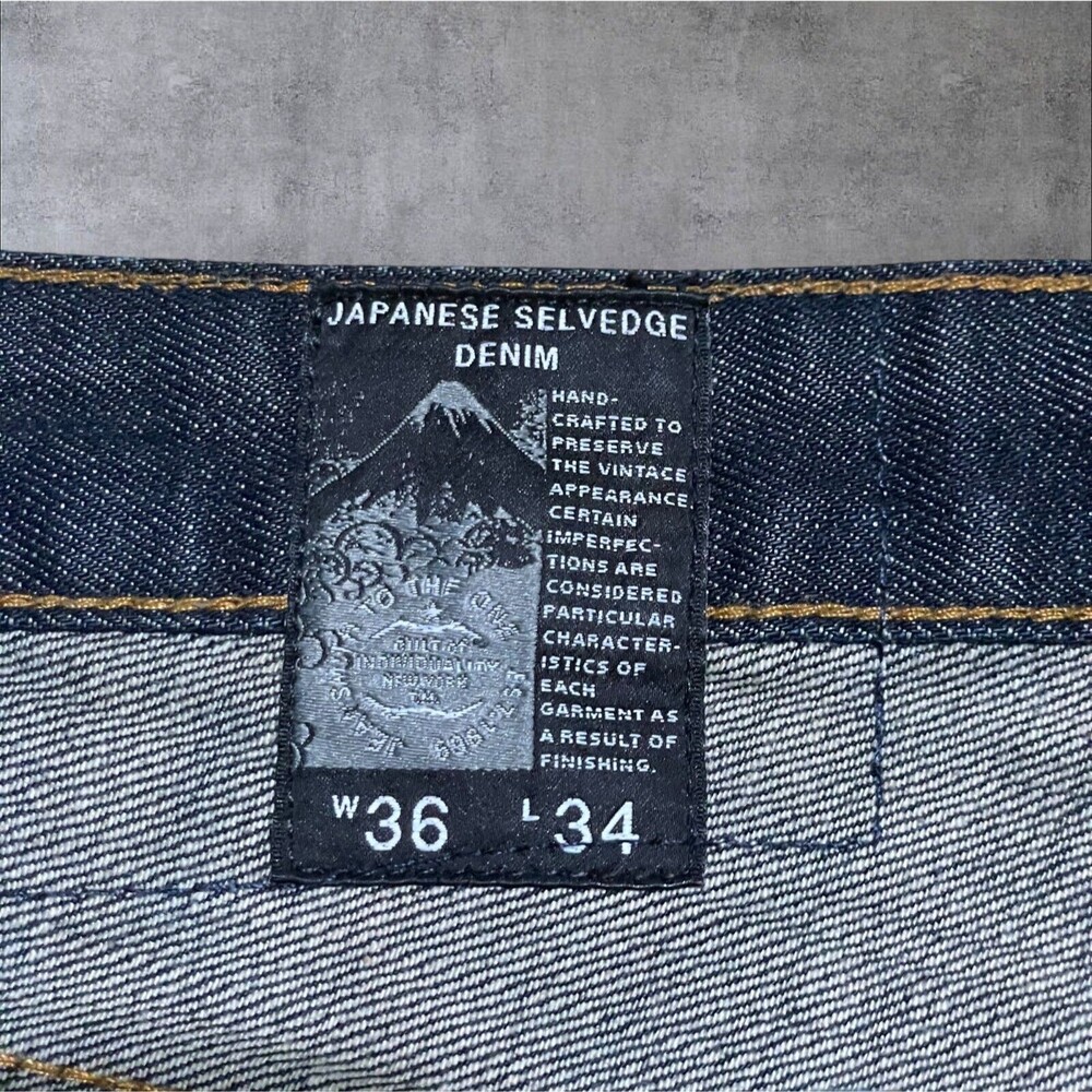 Cult of Individuality Jeans 34x29 Greaser Straight Blue Heritage Selvedge Denim - Picture 8 of 16